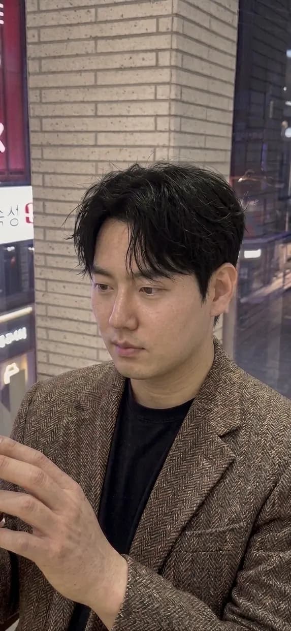 남성 긴 기장 커트 — 준오헤어 강남역1호점